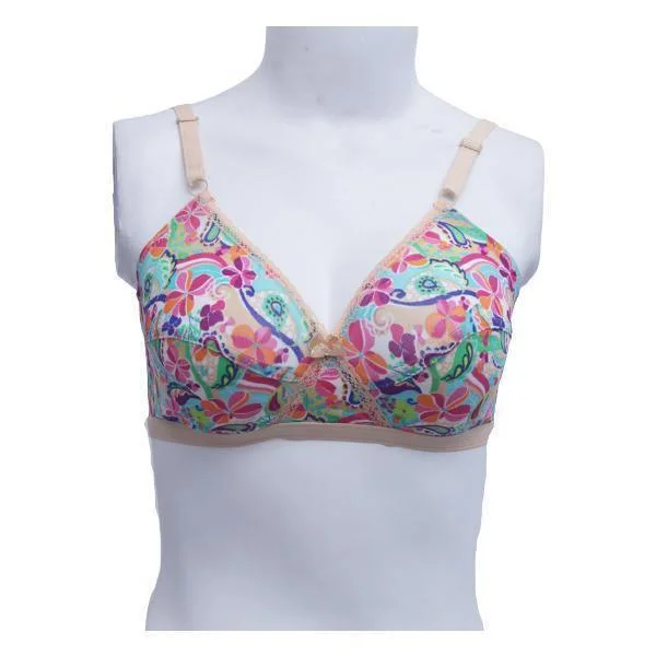 Online Beach Splash Floral Bra for Special Events at Lowest Comfortable Lace Bralette