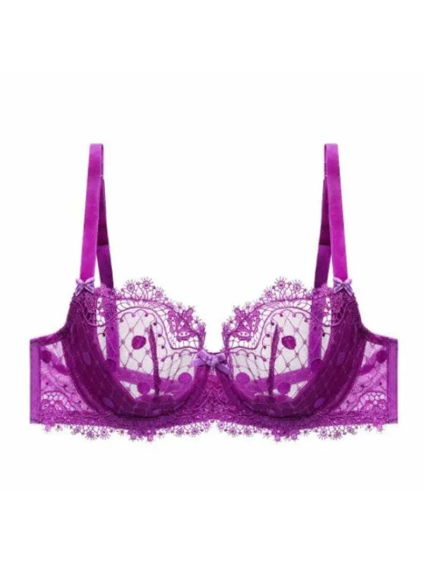 Shocking Violet Vedette Underwire Bra Adjustable Fit Bra