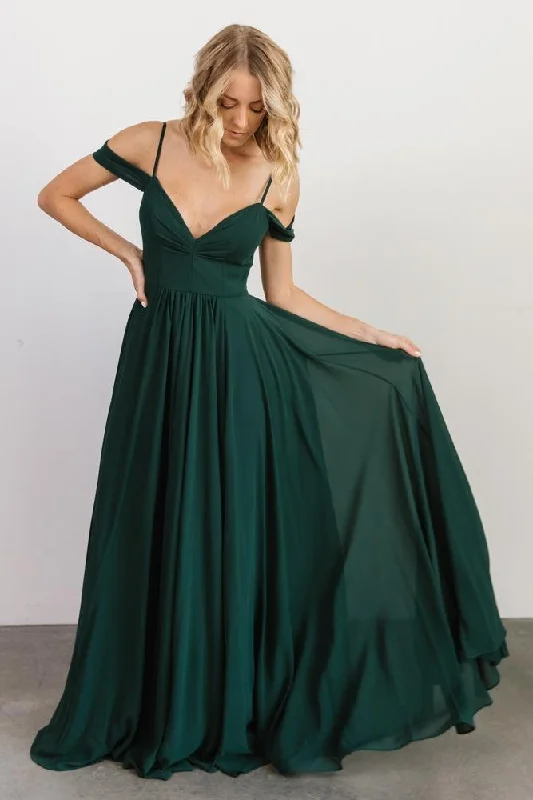 Bianca Lace Maxi Dress | Emerald Fashionable Sleeveless Maxi Dress