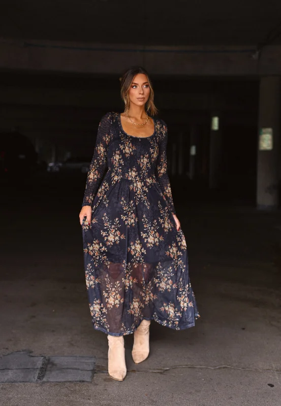 Dark Romance Maxi Dress Trendy Printed Maxi Dress