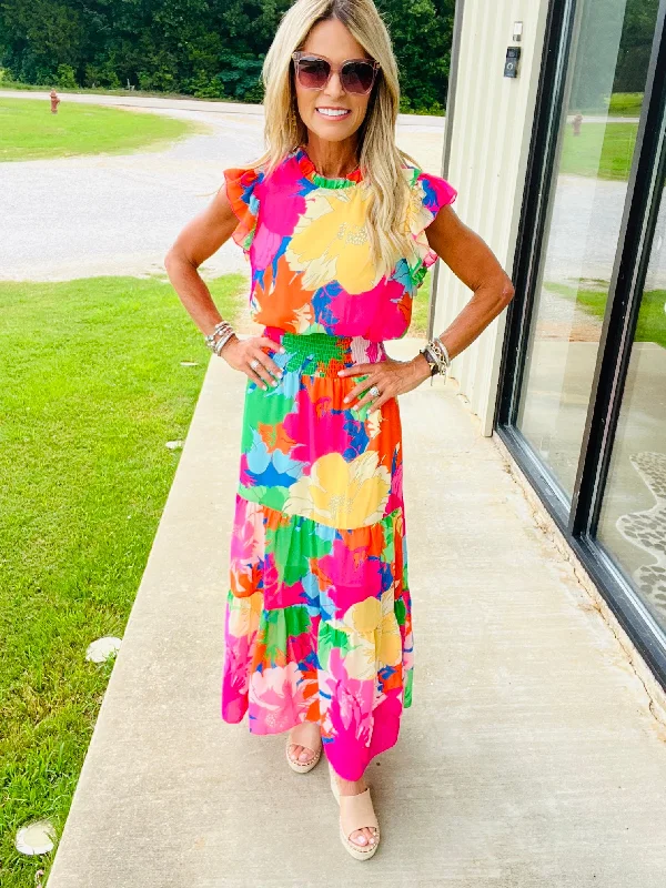 GO TROPICAL MAXI DRESS Cozy Longline Maxi Dress