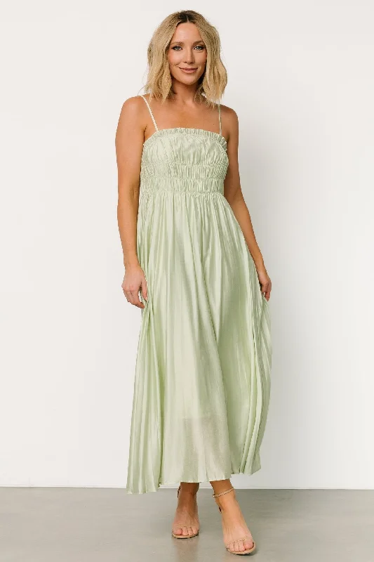 Hattie Maxi Dress | Light Sage Elegant Lace Maxi Dress