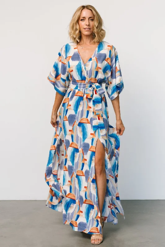 Morgan Maxi Dress | Blue Print Trendy Fit-and-Flare Maxi Dress