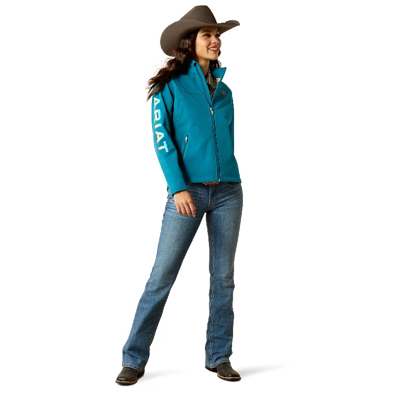 ARIAT OCEAN DEPTHS|RETRO RANCH PRINT NEW TEAM SOFTSHELL JACKET Chenille Jacket Brocade Jacket Lace Jacket