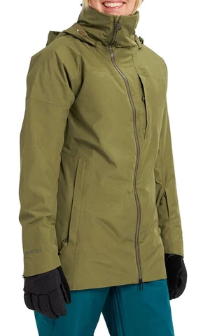 Burton Pillowline GORE-TEX Womens Jacket Martini Olive Nylon Jacket Polyester Jacket Spandex Jacket