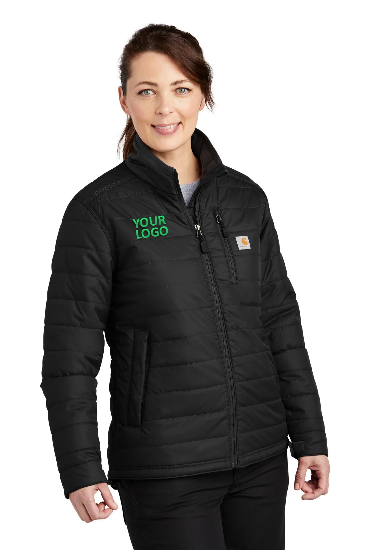 Carhartt Womens Gilliam Branded Jackets, Black Print Jacket Jacquard Jacket Embroidered Jacket