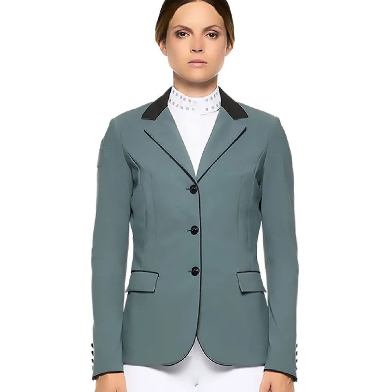 Cavalleria Toscana GP Show Jacket - Petroleum Hooded Jacket Caped Jacket Shawl Collar Jacket