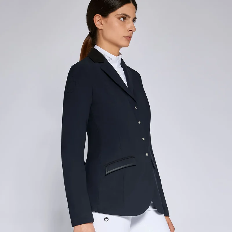 Cavalleria Toscana Lightweight Jersey Zip Show Jacket - Navy Cardigan Sweater Pullover