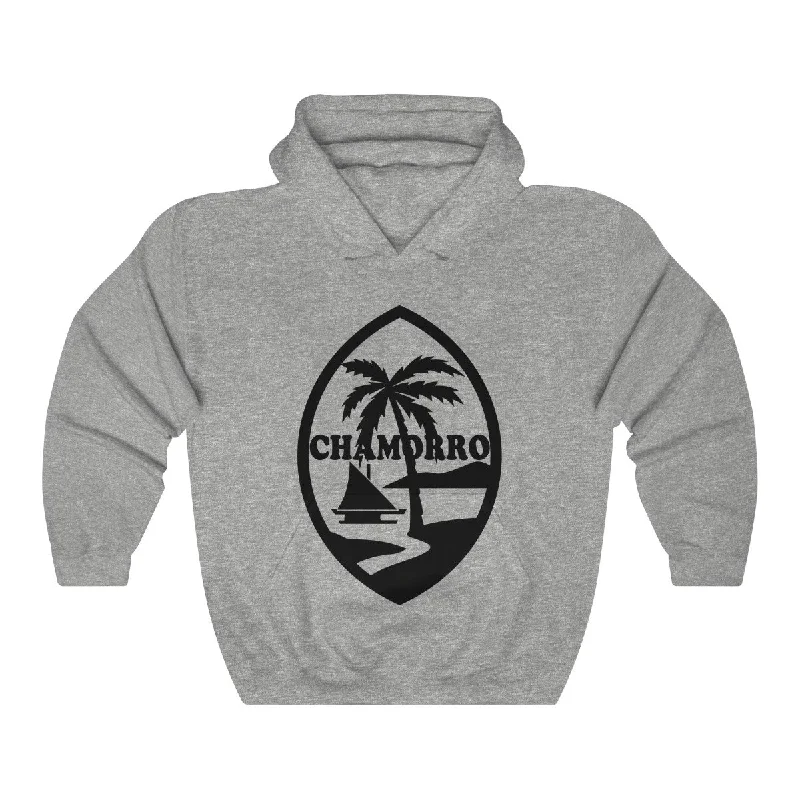 Chamorro Black Palms Unisex Heavy Blend™ Hooded Sweatshirt Hooded Sweatshirt Casual Wear Street Style