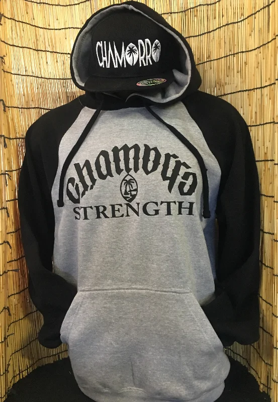 Chamorro Strength Hoodies (Two Tone) Hoodie with Tied Waist Feminine Flattering