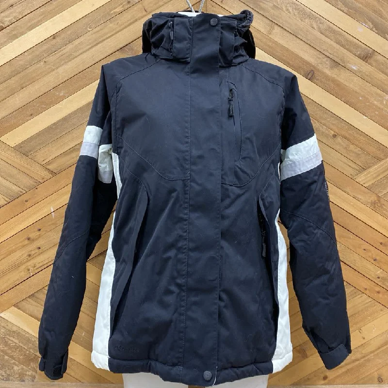 Columbia - Women's Titanium Insulated Ski Jacket - MSRP comp $300: Black/Grey/White-women-LG Fleece Fabric Down Fabric Feather Fabric