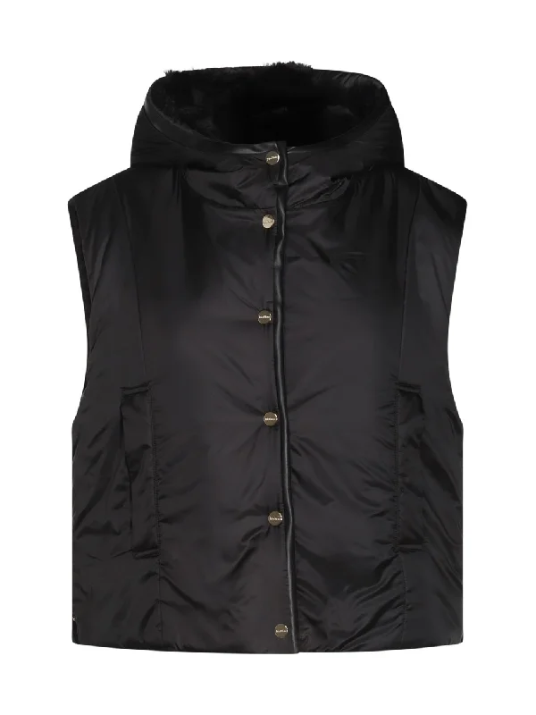 Felix sleeveless puffer jacket Toggled Jacket Drawstring Jacket Belted Jacket