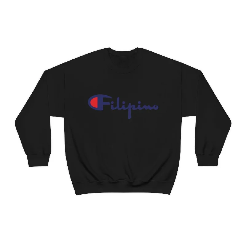 Filipino Champion Crewneck Sweatshirt Hoodie with Velcro Closure Adjustable Secure