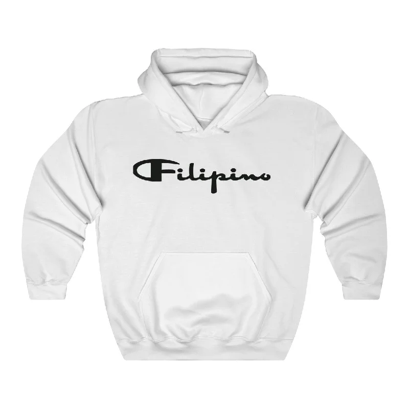 Filipino Champion Unisex Heavy Blend™ Hooded Sweatshirt B Hoodie with Double Zipper Versatile Adjustable