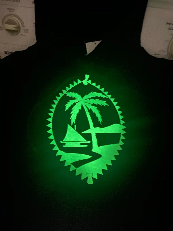 Guam Glow Hoodies Glow in the Dark Hoodie with Ribbed Hem Stretchable Secure