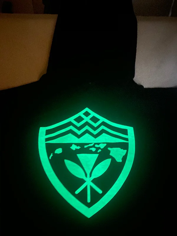 Hawaii Shield Glow Hoodies Glow in the Dark Hoodie with Hem Detail Decorative Unique