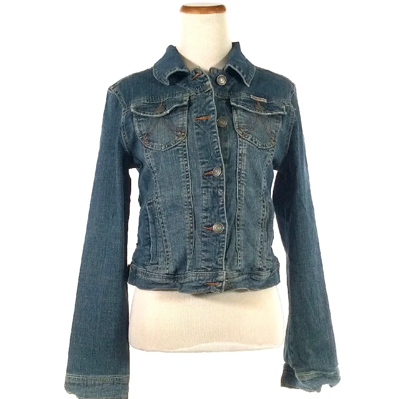 HYDRAULIC BLUE JEAN JACKET- L Cotton Jacket Linen Jacket Terry Jacket