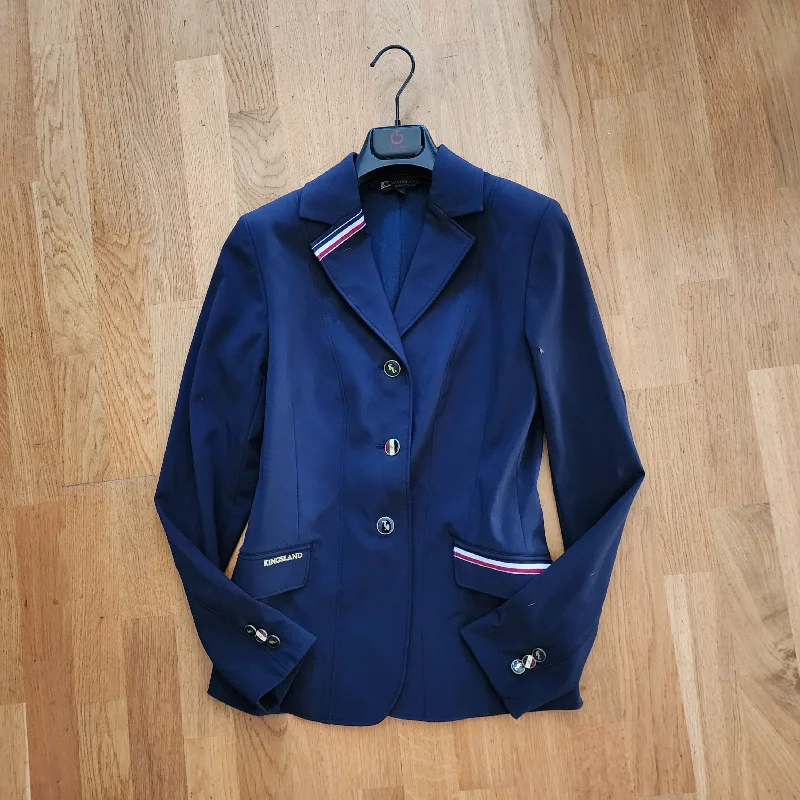 Kingsland Navy Show Jacket ladies 8 Toggled Jacket Drawstring Jacket Belted Jacket