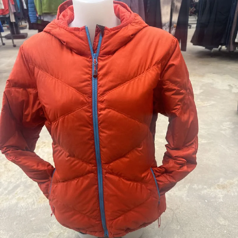 Merrell - Women's Hooded Down Jacket: Orange-women-LG Mesh Jacket Canvas Jacket Denim Jacket