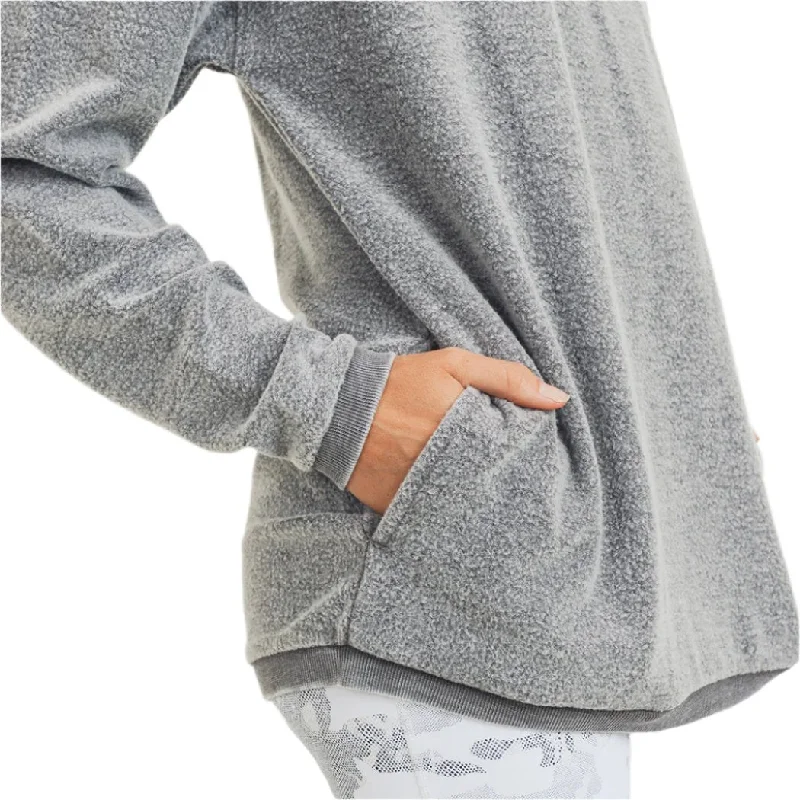 Mono B Fleece Hoodie KT11575 Plus Hoodie with Elastic Cuffs Stretchable Comfortable