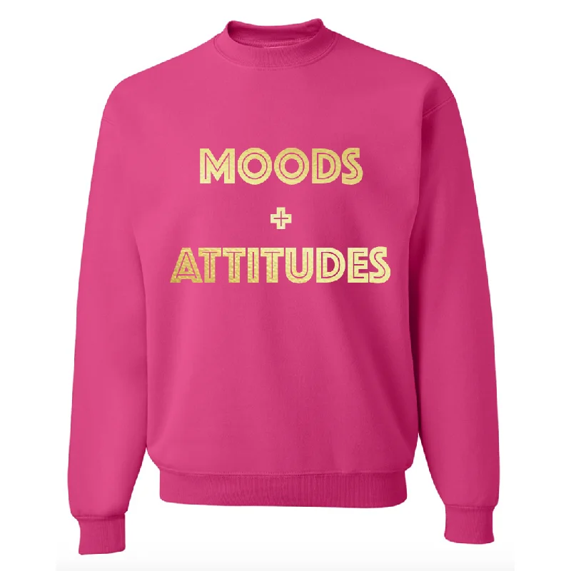 Moods + Attitudes Pink Pullover Sweatshirt Hoodie with Cropped Fit Short Trendy