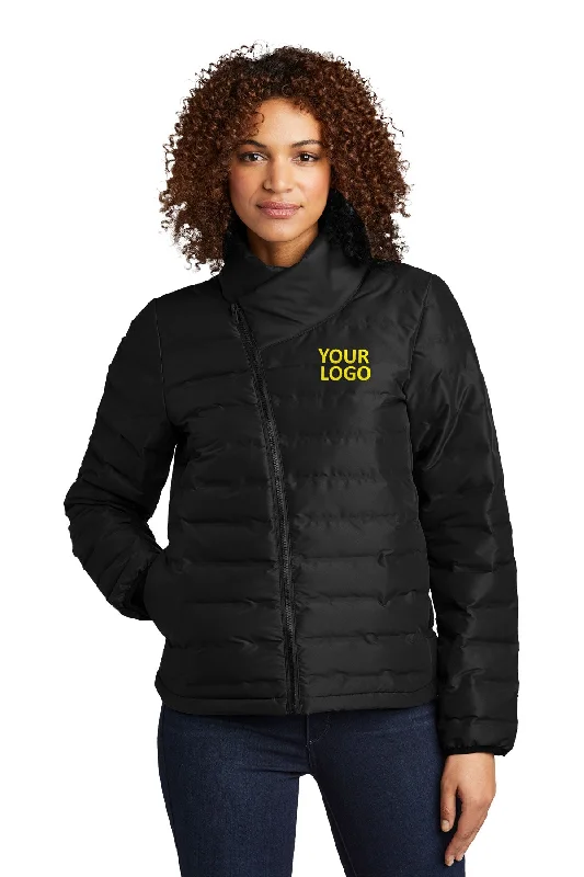 OGIO Ladies Street Puffy Custom Jackets, Blacktop Nylon Fabric Polyester Fabric Spandex Fabric