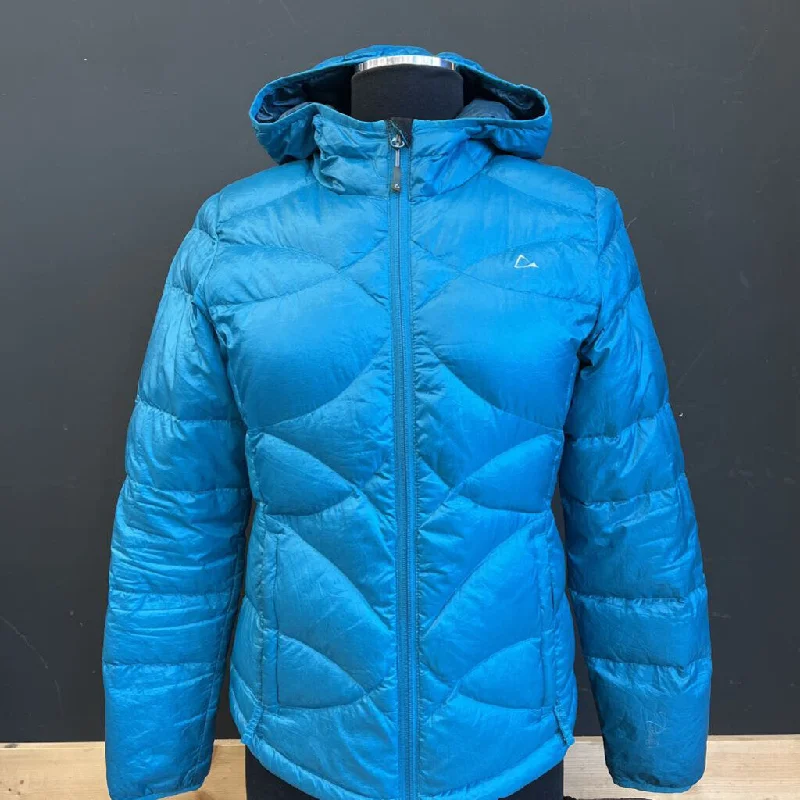 Paradox - Women's Down Jacket: Blue-women-SM Zippered Front Buttoned Front Snap Front