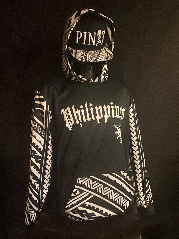 Philippine Islands Tribal Hoodies Hoodie with Cuffed Sleeves Snug Secure