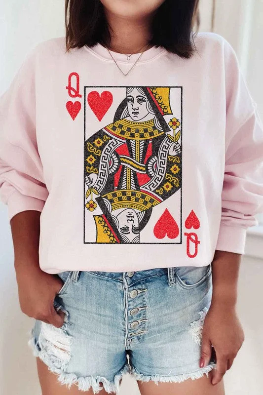 Queen of Hearts Sweatshirt Hoodie with Reflective Safety Nightwear