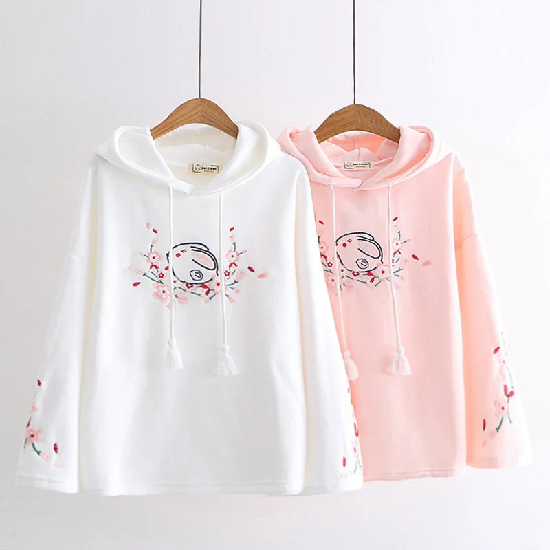 Rabbit Ear Hoodie YV40967 Hoodie with Slim Fit Tailored Modern