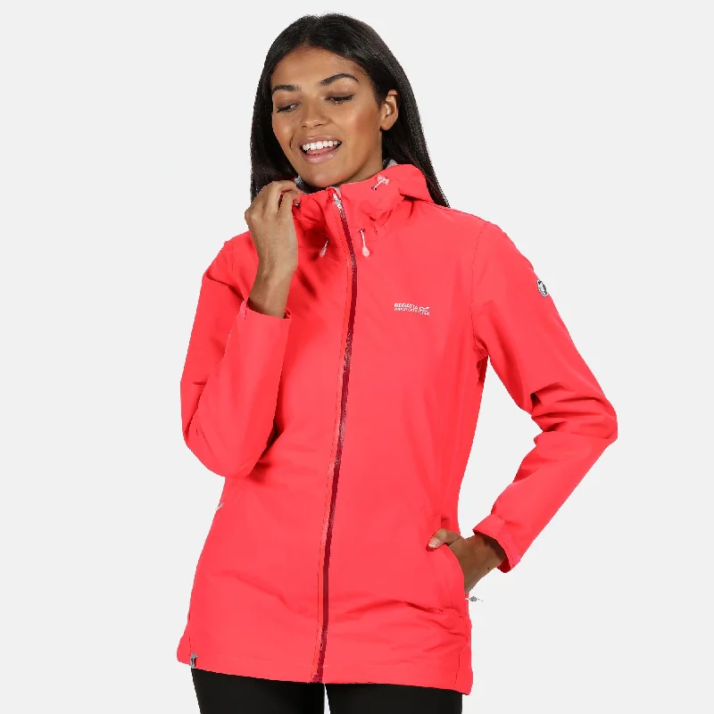 Regatta Ladies Hamara III Jacket -NEON PINK Stand-Up Collar Roll-Neck Collar Turtle Neck