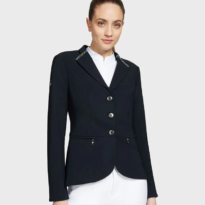 Samshield Victorine Premium Show Jacket - Black Notch Collar Jacket Peter Pan Collar Jacket Cowl Neck Jacket