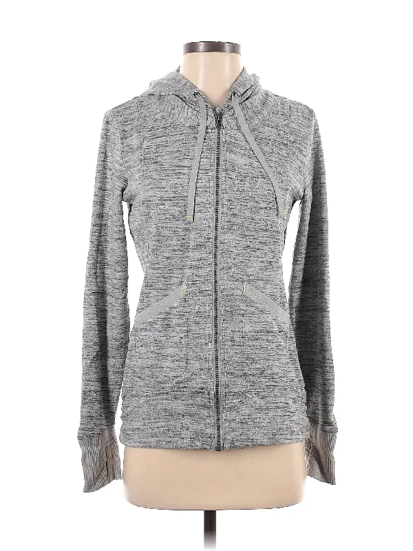 Zip Up Hoodie Hoodie with Batwing Sleeves Loose Dramatic