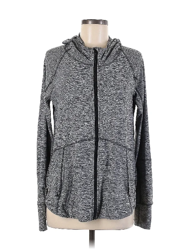 Zip Up Hoodie Hoodie with Color Block Contrast Stylish