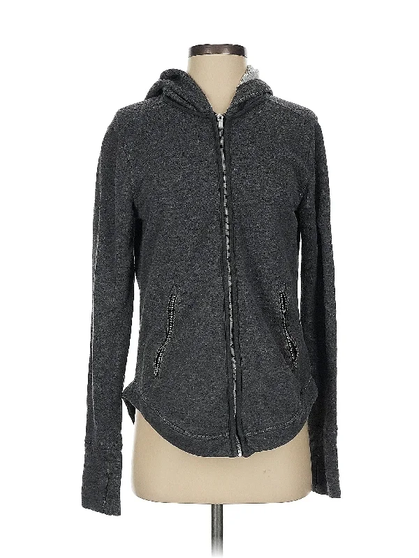 Zip Up Hoodie Hoodie with Sequins Glamorous Eye-catching