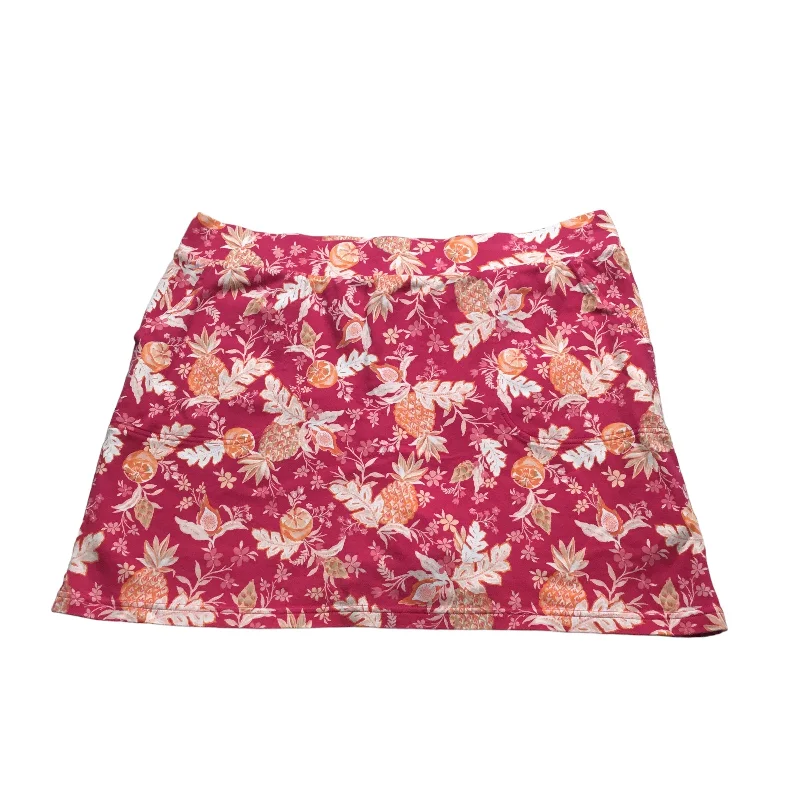 Skort By Croft And Barrow In Pink, Size: Xl denim skirt trendy