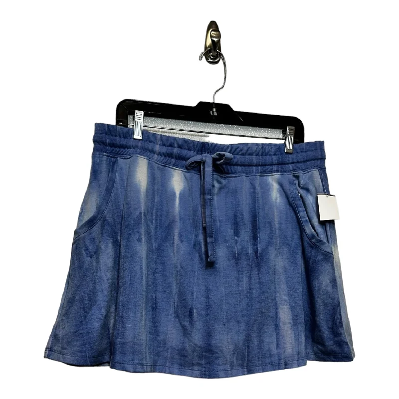 Skort By Silverwear In Blue, Size: L asymmetrical skirt cut