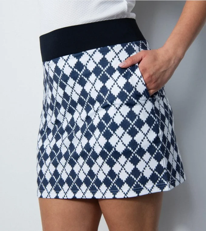 Daily Sports Abruzzo Navy Argyle Print Skort (Multiple Lengths) lace skirt romantic