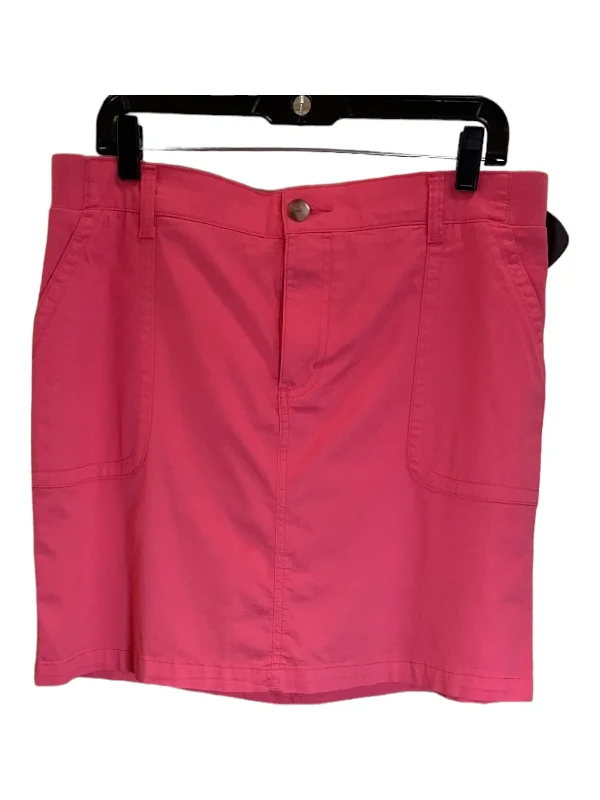 Skort By Lee In Orange, Size: L zip skirt side