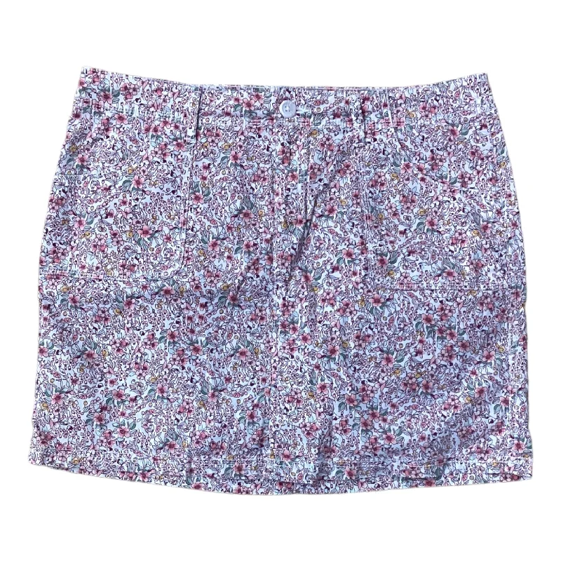 Skort By St Johns Bay In Floral Print, Size: 2 relaxed fit skirt