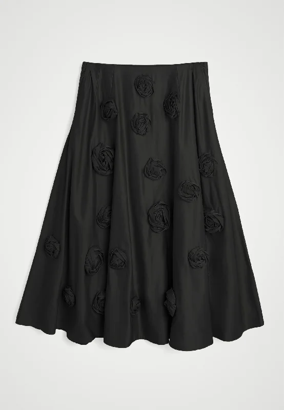 William Bloomin Skirt - Black cashmere skirt plush