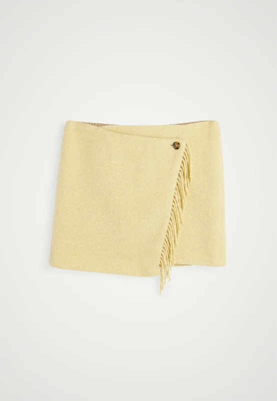 Windy Skirt - Pale Yellow casual skirt length